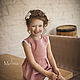Order Molly's linen dress is dusty pink with white lace. molinialife. Livemaster. . Childrens Dress Фото №3
