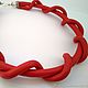 Necklace leather Red curls. Necklace. Shagree (Shagree). My Livemaster. Фото №5