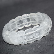 Украшения handmade. Livemaster - original item Bracelet made of natural rock crystal with a cut. Handmade.