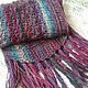Knitted scarf 'Burgundy-blue-green'. Scarves. hand knitting from Galina Akhmedova. My Livemaster. Фото №4