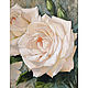 White roses oil painting 'Exciting anticipation' on canvas, Pictures, Belorechensk,  Фото №1
