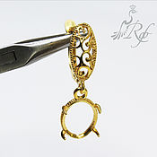 Материалы для творчества handmade. Livemaster - original item The basis for earrings. insert 10h12 mm, gilding. Handmade.