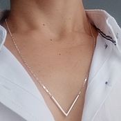Украшения ручной работы. Ярмарка Мастеров - ручная работа Geometry (triangle) necklace made of 925 sterling silver. Handmade.