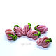 Lampwork beads pink buds pink. Beads1. Ata-glass. Online shopping on My Livemaster.  Фото №2