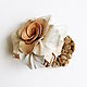 Order Elastic band for hair Rose Salmon flower made of leather rose on an elastic band. De-Si-Re. Livemaster. . Scrunchy Фото №3