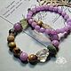 Set of two bracelets 'Lavender tea'. Bead bracelet. Handiwork decorations. Online shopping on My Livemaster.  Фото №2