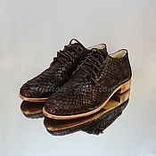 Обувь ручной работы handmade. Livemaster - original item Oxfords from Python REINE. Handmade.