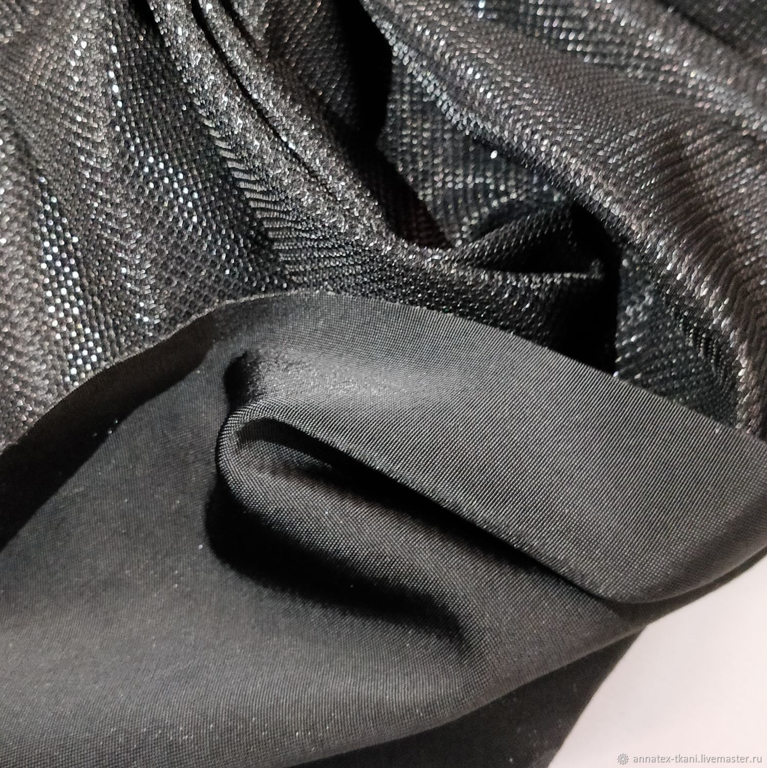 Polyamide Elastane Mesh Black Fabric