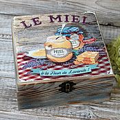 Для дома и интерьера handmade. Livemaster - original item Le Miel honey box for tea sweets and small things. Handmade.