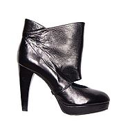 Винтаж handmade. Livemaster - original item Chic ankle boots with an original cutout of natural leather. Handmade.