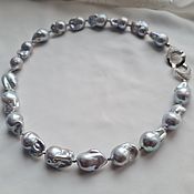 Украшения handmade. Livemaster - original item Necklace of grey Baroque pearls.. Handmade.