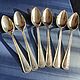 Coffee spoons 6 pcs., silver plated, alpaca, Mexico, Vintage Cutlery, Arnhem,  Фото №1