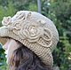 Hat Cloche 'Olga'with a flower brooch made of jute. Hats1. Ekostil. My Livemaster. Фото №5