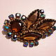 Brooch CZECHOSLOVAKIA large vintage Czech rhinestone 1970s. Vintage brooches. From USSR. My Livemaster. Фото №4