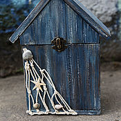 Для дома и интерьера handmade. Livemaster - original item Box, box with lid IN FISHING VILLAGE.House  the beach.. Handmade.