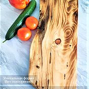 Посуда handmade. Livemaster - original item Cutting board made of solid Siberian cedar RD107. Handmade.