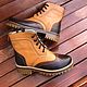 Shoes: Inspektor long ' dark brown leather/light brown leather». Boots. Hitarov (Hitarov). My Livemaster. Фото №4