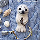 Brooch seal Belek - narochka felted wool, Brooches, Sochi,  Фото №1