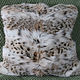 Order Lynx fur pillow cover. furvarezhki. Livemaster. . Pillow Фото №3