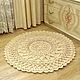 Carpets for home: round embossed knitted carpet Astra. Floor mats. knitted handmade rugs. Online shopping on My Livemaster.  Фото №2