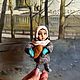 Ватная ёлочная игрушка «Мальчик с батоном», Интерьерная кукла, Санкт-Петербург,  Фото №1