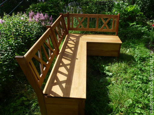 Купить Скамья угловая с ящиками для хранения - комбинированный ...