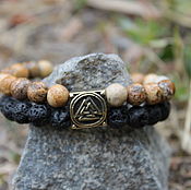 Украшения handmade. Livemaster - original item Viking bracelet made of stone. Handmade.