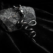 Украшения handmade. Livemaster - original item Kundalini Serpent — steel pendant on a chain. Handmade.