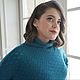 Вязаное платье свитер из мериноса 100% с ажурной кокеткой. Платья. Уникальные свитера и шарфы Hitwool. Ярмарка Мастеров.  Фото №4