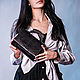 Amely - Leather women's handbag plum-python, Classic Bag, Yuzhno-Uralsk,  Фото №1