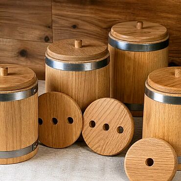 Посуда ручной работы. Ярмарка Мастеров - ручная работа Кадка дубовая 5 литров. Handmade.