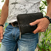Сумки и аксессуары handmade. Livemaster - original item Men`s Python leather wallet. Handmade.