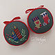 Embroidered needle cases. Christmas decorations. Cross stitch and beads!. My Livemaster. Фото №4