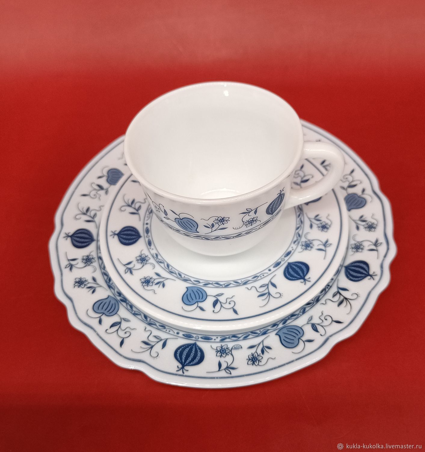 Винтаж: Предметы сервиза Синий Лук от Bormioli Rocco. Испания купить в ...