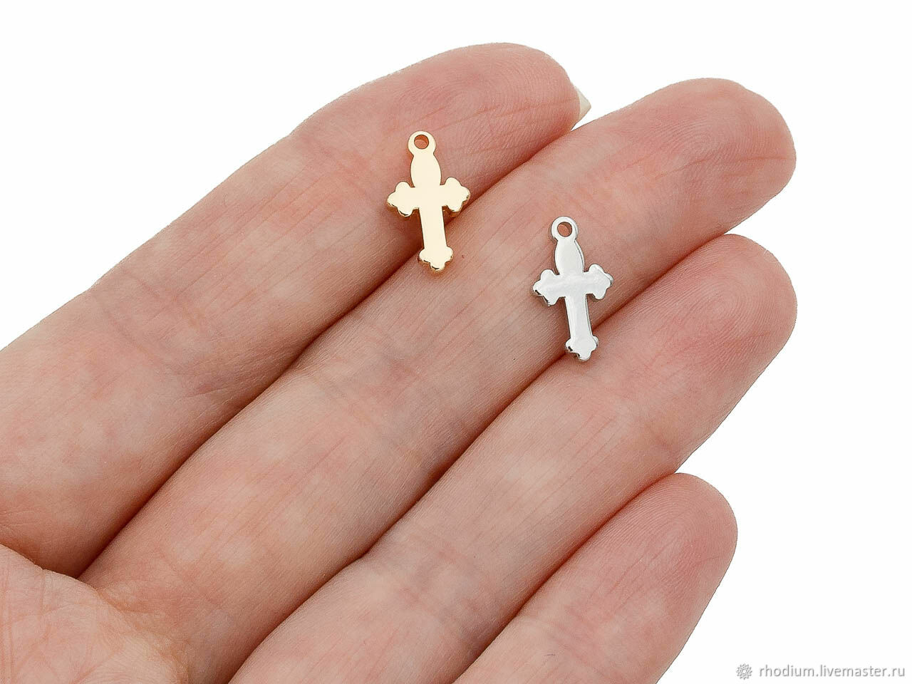 Бусина. Сережки в виде креста. Подвеска с мини крестиком. Мини креста. Крест мини.