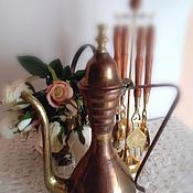 An amazing antique bronze candlestick with five candles