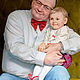 Портрет маслом на холсте на заказ. Дедушка и внучка, Картины, Москва,  Фото №1