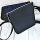 Order Men's tablet bag, made of python leather, in dark blue color. SHOES&BAGS. Livemaster. . Men\'s bag Фото №3