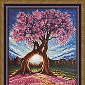 Материалы для творчества handmade. Livemaster - original item Set for embroidery with beads "TREE of PASSION". Handmade.