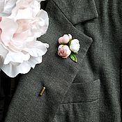 Серьги "Нежно-розовые розы"