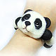 Bracelet 'Panda'. 100% wool. Bead bracelet. ufawooltoys (ufawooltoys). Online shopping on My Livemaster.  Фото №2