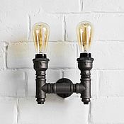 Для дома и интерьера handmade. Livemaster - original item Lamp-wall lamp made of water pipes 