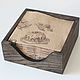 Dark-colored wooden napkin holder (Charcoal color). Wood - ash, Napkin holders, Moscow,  Фото №1