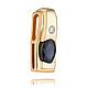 585 gold pendant with sapphire and diamonds. Pendants. yakitoriya. Online shopping on My Livemaster.  Фото №2