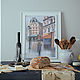 Order Rainy Paris Cityscape (red blue-green painting). Pastelena. Livemaster. . Pictures Фото №3