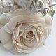 Order FABRIC FLOWERS. Chiffon rose ' White sand'. fioridellavita. Livemaster. . Brooches Фото №3