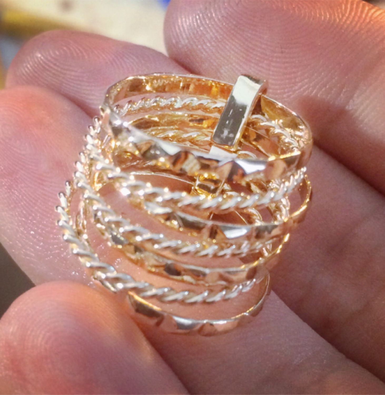 Золотое кольцо «неделька» в интернет-магазине Ярмарка Мастеров по цене 9000 ₽ – G28QPRU