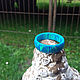 Synthetic opal ring 'Dark Tiffany'. Rings. Wooden jewellery. My Livemaster. Фото №5