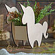 Planters Stand Box Unicorn Wooden Box Box for Children. Blanks for decoupage and painting. MilagranA. My Livemaster. Фото №4