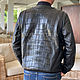 Crocodile and lamb leather jacket. Mens outerwear. exotiqpython. My Livemaster. Фото №4